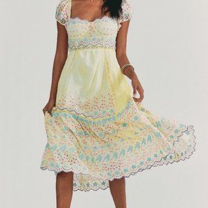 LOVESHACKFANCY Magena Midi Dress